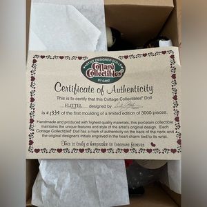 ORIGINAL IN BOX Cottage Collectibles Porcelain Artist Doll FLITTEL - 1334/3000